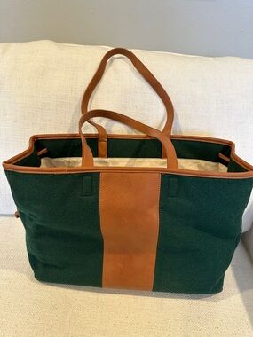Mark & Graham green wool tote